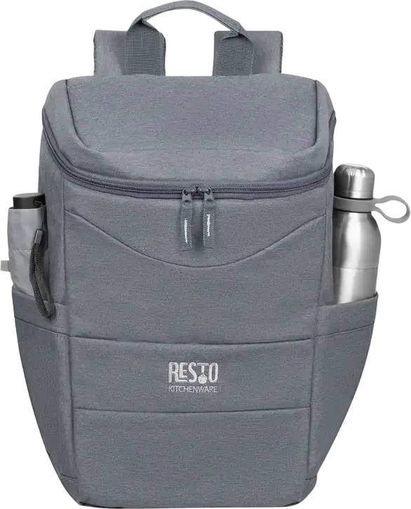 Resto 5535 Felis Cooler Backpack 20L, Water Repellent Polyester, Leakproof PEVA Lining, Grey, 220x410x290mm, LFGB Certified