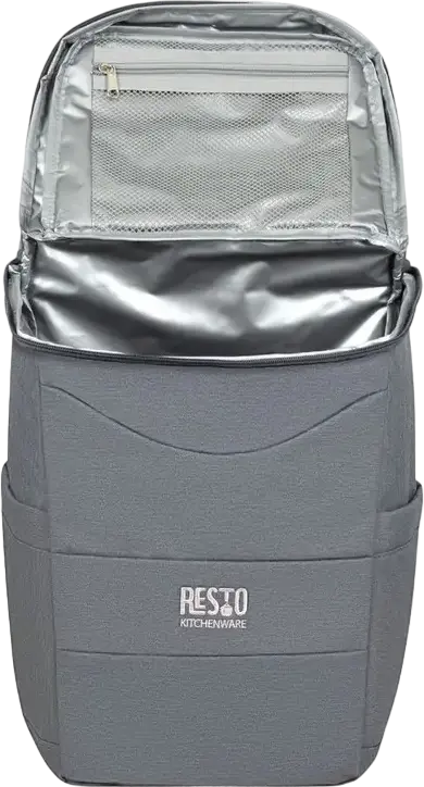 Resto 5535 Felis Cooler Backpack 20L, Water Repellent Polyester, Leakproof PEVA Lining, Grey, 220x410x290mm, LFGB Certified