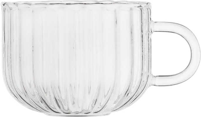 Set Cani Ardesto Iceberg AR2640GG din Sticla Borosilicata, 400 ml, Rezistente la Temperatura, Transparente