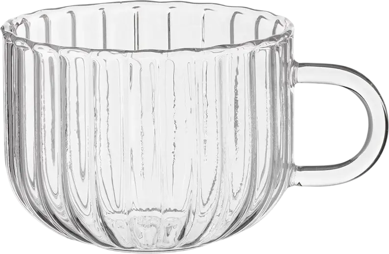 Set Cani Ardesto Iceberg AR2640GG din Sticla Borosilicata, 400 ml, Rezistente la Temperatura, Transparente
