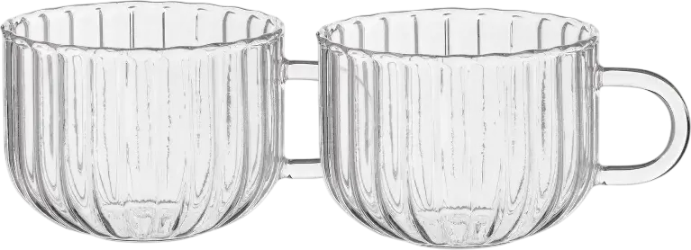 Set cupe Ardesto Iceberg AR2640GG, 400 ml, 2 bucs, Transparent