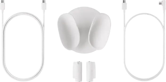 Meta Quest Compact Charging Dock for Quest 3 and Quest 3S, Simultaneous Headset and Touch Plus Controller Charging, LED Indicators, Moonstone White