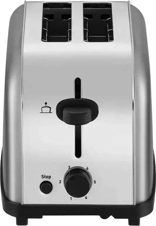 Tefal Ultra Mini 2-Slice Toaster TT330D30 TT420D30, 700W, Stainless Steel, 6 Browning Levels, Defrost, High Lift, Removable Crumb Tray, Grey