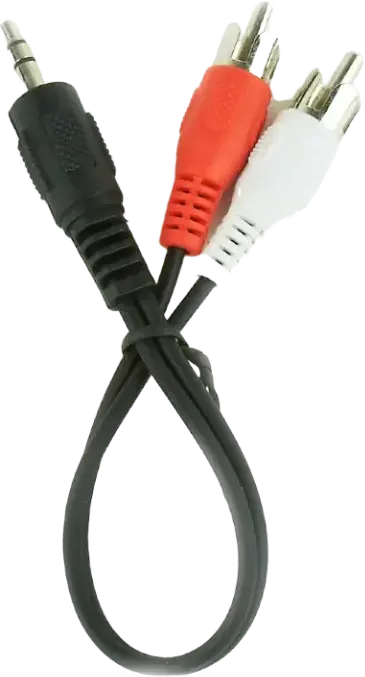 Audio Adaptor Cablexpert CCA-458/0.2, 3.5mm 3-pin (M) - 2x RCA (M), 0,2m, Negru