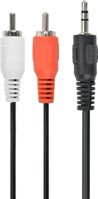 Аудио-адаптер Cablexpert CCA-458 кабель 3.5мм 3-pin папа на 2x RCA папа аналоговый интерфейс 0.2м черный