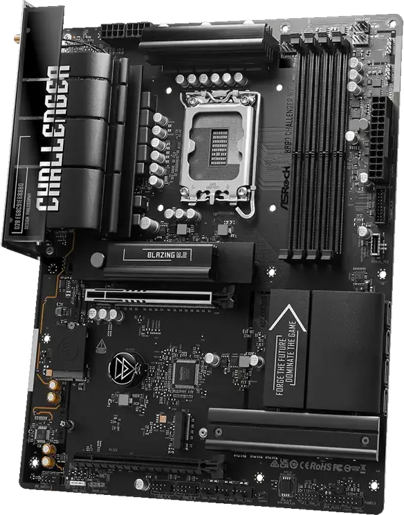 ASRock B860 Challenger WiFi ATX Motherboard LGA1851 Intel B860 DDR5 8666+MHz PCIe 5.0 WiFi 7 Bluetooth 2.5G LAN M.2 Gen5 for Intel Core Ultra Series 2