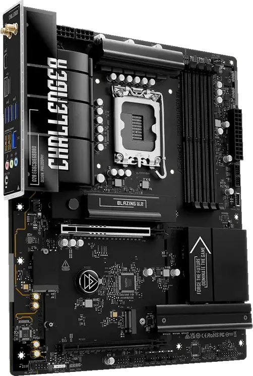 ASRock B860 Challenger WiFi ATX Motherboard LGA1851 Intel B860 DDR5 8666+MHz PCIe 5.0 WiFi 7 Bluetooth 2.5G LAN M.2 Gen5 for Intel Core Ultra Series 2