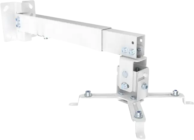 Reflecta Tapa Universal Projector Mount, White, Wall & Ceiling Bracket, Powder Coated Steel, Max 20kg, Height Adjustable, Tilt +/-15°, Swivel +/-8°