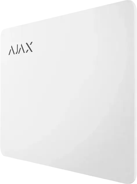 Ajax Pass Contactless Secure Card, DESFire ISO 14443-A 13.56 MHz, Triple DES and AES 128-bit Encryption, Compatible with KeyPad Plus, White
