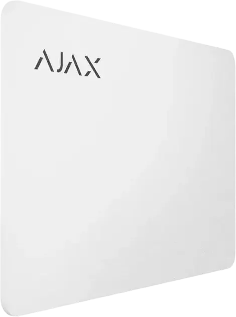 Ajax Pass Contactless Secure Card, DESFire ISO 14443-A 13.56 MHz, Triple DES and AES 128-bit Encryption, Compatible with KeyPad Plus, White