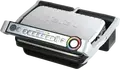 Tefal OptiGrill Electric Grill 2000W, Stainless Steel Double Plate with Removable Non-Stick Plates, 6 Automatic Programs, Manual Mode, Grease Tray
