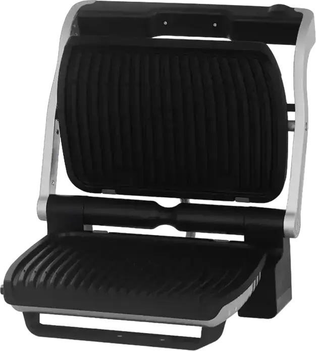 Tefal OptiGrill Electric Grill 2000W, Stainless Steel Double Plate with Removable Non-Stick Plates, 6 Automatic Programs, Manual Mode, Grease Tray