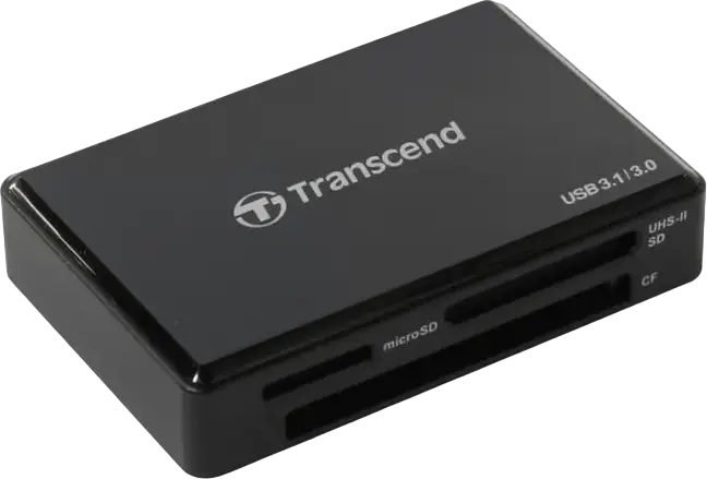 Cititor de carduri Transcend TS-RDF9, micro-USB, USB Type-A, Negru