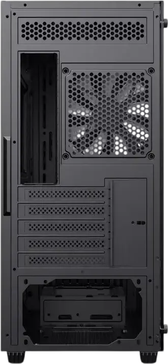 Gamemax Edge (6650) Micro-ATX Mini Tower Case, Tempered Glass Side Panel, Supports M-ATX/ITX, 5x 2.5" SSD/3x 3.5" HDD, RGB Rear Fan, Black