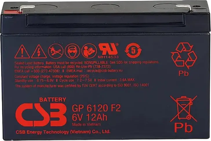 Acumulator UPS Ultra Power GP, 6V, 12Ah