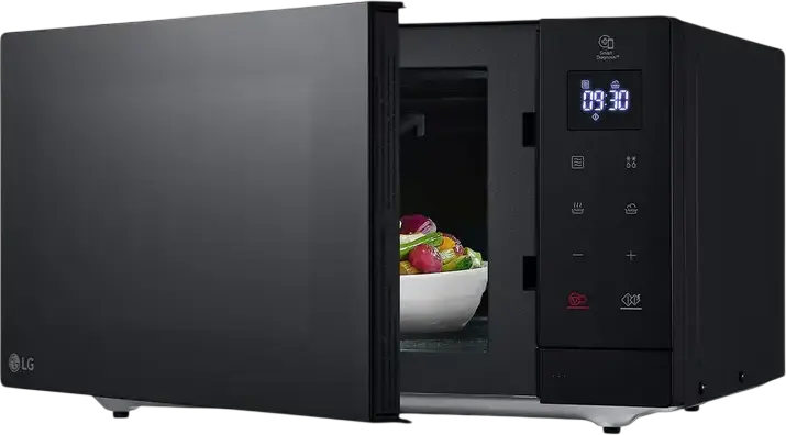 LG MS3032JAR Freestanding Microwave Oven, 30L Capacity, 900W Power, 5 Power Levels, Tactile Control, Easy-to-Clean Enamel Interior, Black
