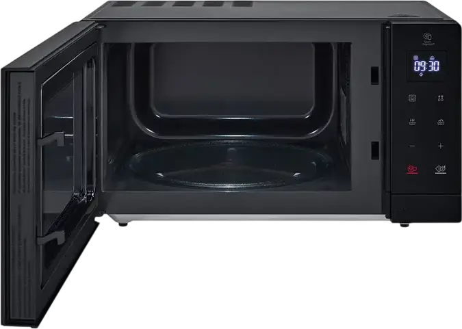 LG MS3032JAR Freestanding Microwave Oven, 30L Capacity, 900W Power, 5 Power Levels, Tactile Control, Easy-to-Clean Enamel Interior, Black