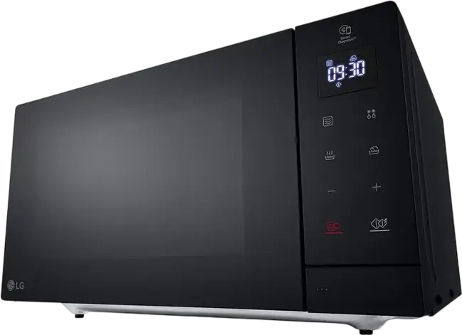 LG MS3032JAR Freestanding Microwave Oven, 30L Capacity, 900W Power, 5 Power Levels, Tactile Control, Easy-to-Clean Enamel Interior, Black