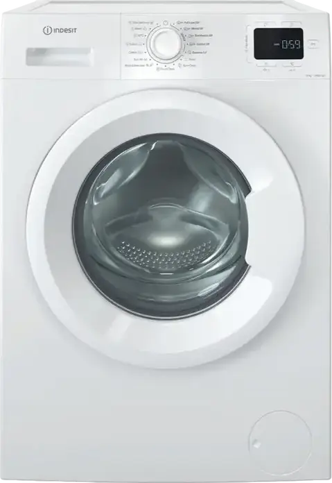 Indesit IM 864 MY Front-Loading Washing Machine, 8kg Capacity, 1400 rpm Spin, Energy Class A, Steam Cleaning, LED Display, White