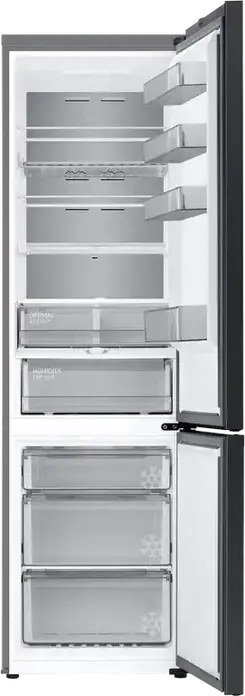 Холодильник Samsung Bespoke AI RB38C7B6D22/EF, No Frost, SpaceMax, Digital Inverter, 390 л, черный, класс энергопотребления D, SmartThings, 203x59.5x65.8 см