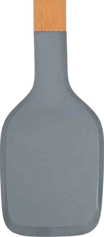 Resto Subra 94203 Kitchen Spatula Turner, PBT Plastic Head, Beech Wood Handle, Heat Resistant to 210°C, 31.3 x 7 cm, Grey