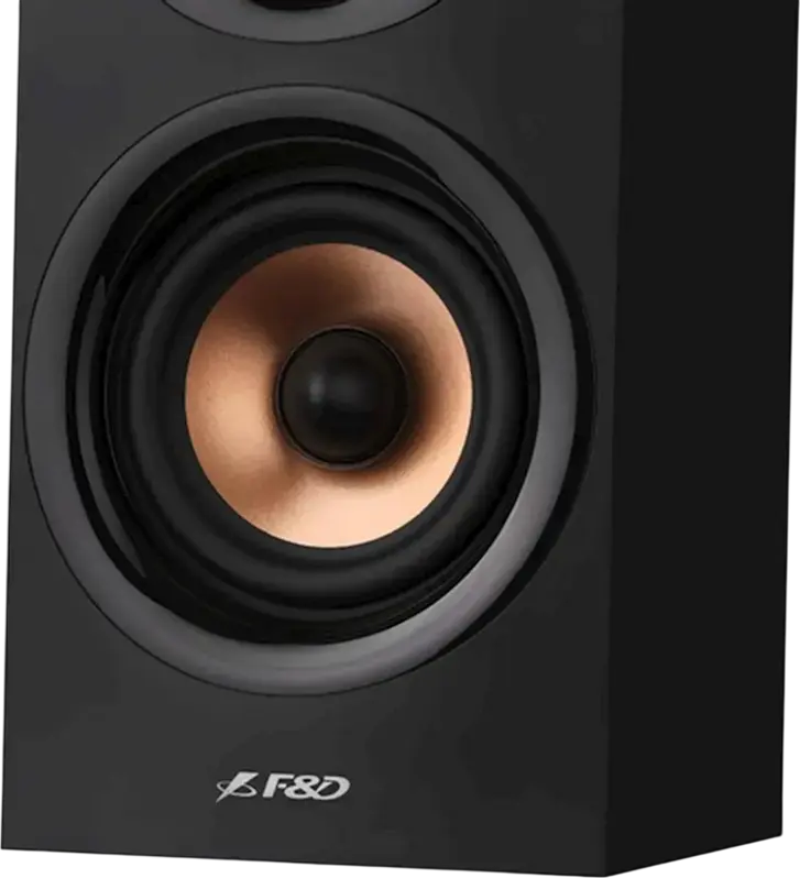 F&D R23BT 2.0 CH Multimedia Computer Speakers, 40W RMS, Bluetooth 5.0, Optical S/PDIF, AUX, USB, MDF Wood Bookshelf Design, Black, Remote Control