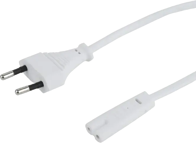 Cablu Alimentare Cablexpert PC-184/2-W, Schuko CEE 7/4 la C7 IEC 60320 C7, 1.8m, Alb, 2.5A, 0.75mm2