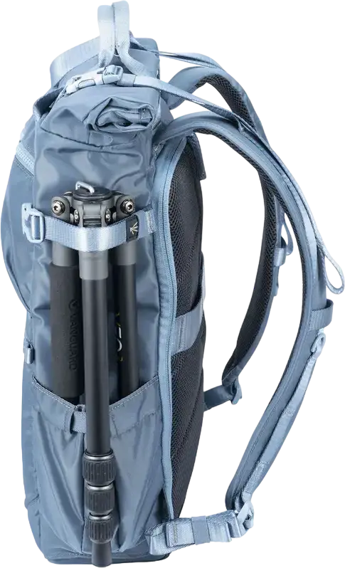Vanguard VEO FLEX 43M Camera Backpack, Nylon, for DSLR/Mirrorless, 9.7" Tablet Pocket, Top/Side/Rear Access, Rain Cover, Blue