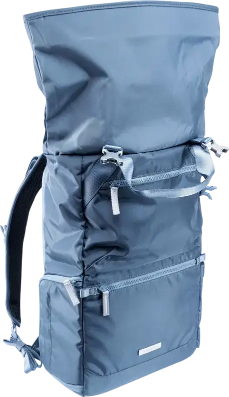 Vanguard VEO FLEX 43M Camera Backpack, Nylon, for DSLR/Mirrorless, 9.7" Tablet Pocket, Top/Side/Rear Access, Rain Cover, Blue