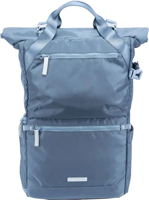 Vanguard VEO FLEX 43M Camera Backpack, Nylon, for DSLR/Mirrorless, 9.7" Tablet Pocket, Top/Side/Rear Access, Rain Cover, Blue