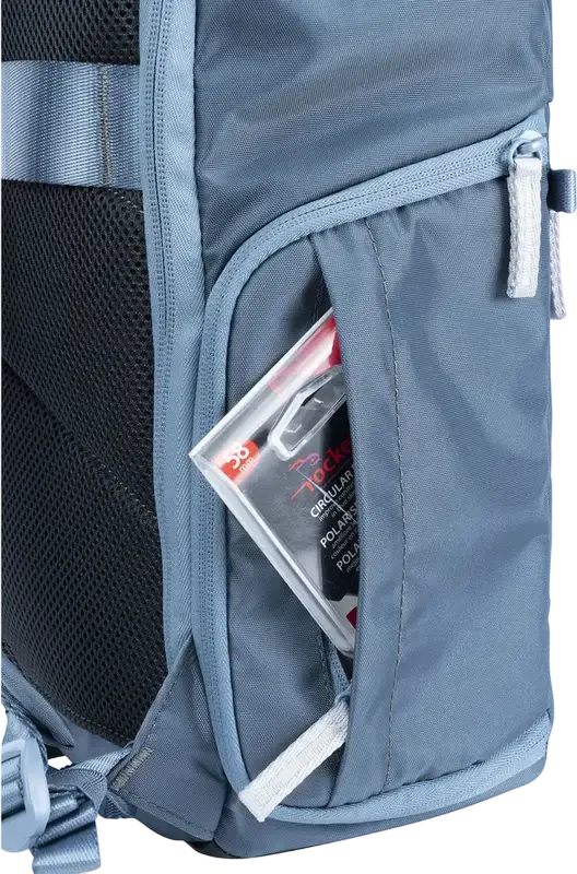 Vanguard VEO FLEX 43M Camera Backpack, Nylon, for DSLR/Mirrorless, 9.7" Tablet Pocket, Top/Side/Rear Access, Rain Cover, Blue