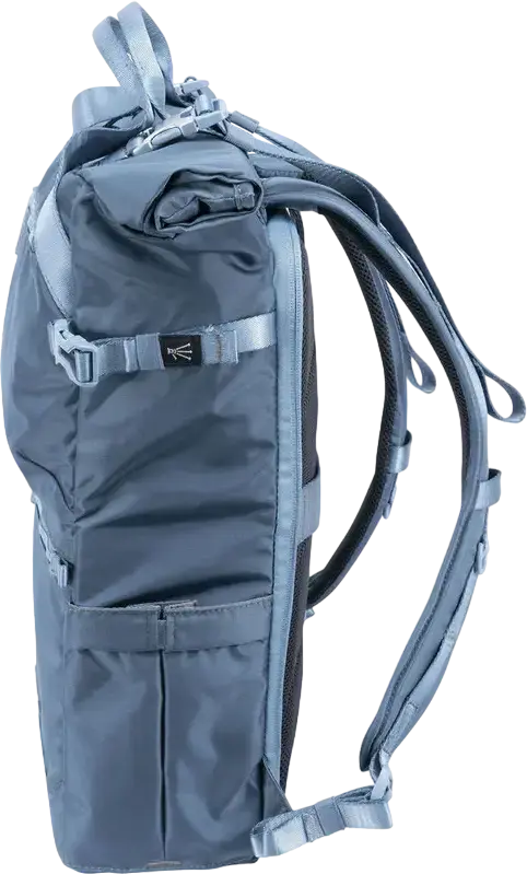 Vanguard VEO FLEX 43M Camera Backpack, Nylon, for DSLR/Mirrorless, 9.7" Tablet Pocket, Top/Side/Rear Access, Rain Cover, Blue