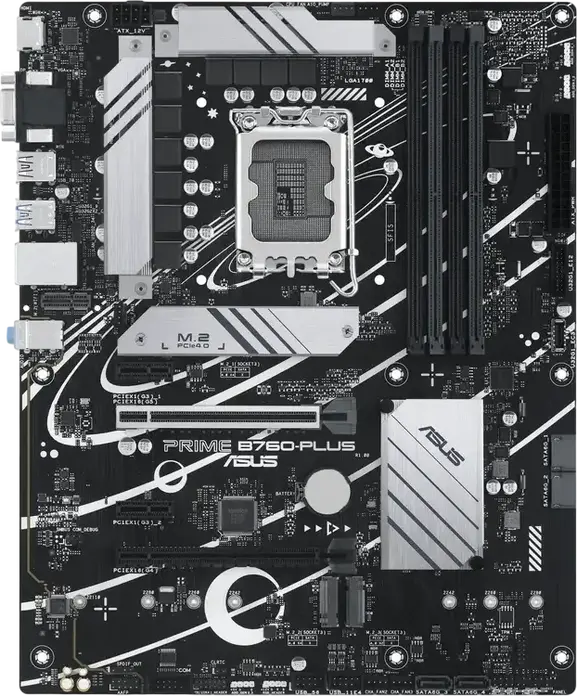 ASUS PRIME B760-PLUS ATX Motherboard LGA1700 Intel B760 DDR5 up to 192GB 7200MHz PCIe 5.0 3x M.2 PCIe 4.0 2.5Gb Ethernet USB 3.2 Gen 2x2 Type-C