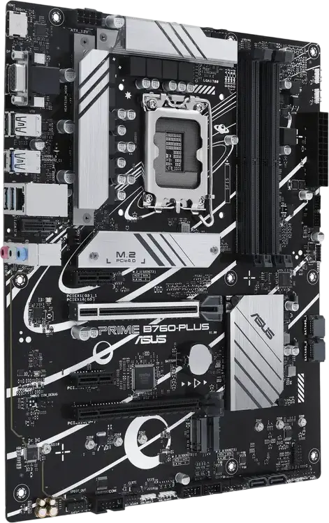 ASUS PRIME B760-PLUS ATX Motherboard LGA1700 Intel B760 DDR5 up to 192GB 7200MHz PCIe 5.0 3x M.2 PCIe 4.0 2.5Gb Ethernet USB 3.2 Gen 2x2 Type-C