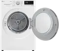 LG RH90V9AV4N Heat Pump Condenser Clothes Dryer, 9kg Capacity, Energy Class A+++, ThinQ Technology, LED Display, White and Black, 12 Programs