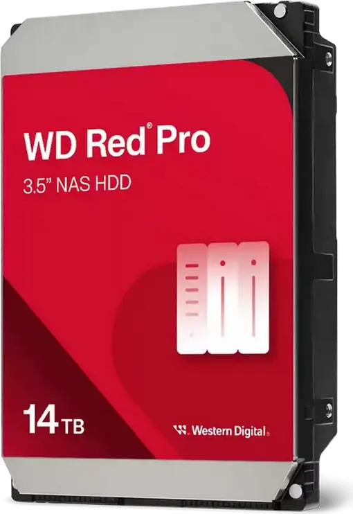 Hard Disk Western Digital WD Red Pro 14TB NAS WD141KFGX, 3.5 inch SATA 6Gb/s, 7200 RPM, Cache 512MB, CMR, Optimizat pentru Sisteme RAID NAS