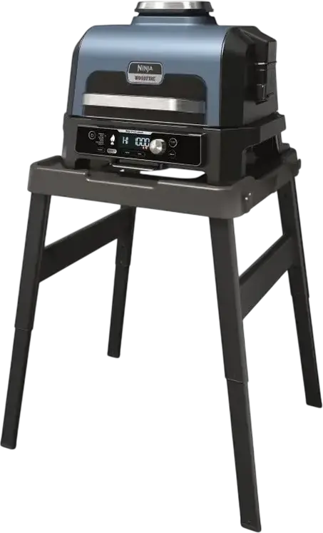 Gril si Afumator Electric Ninja Woodfire Pro Connect XL OG901EU, 1700W, 7 Functii, Control prin Aplicatie Smart, Termometru Integrat, Placa 45x29cm