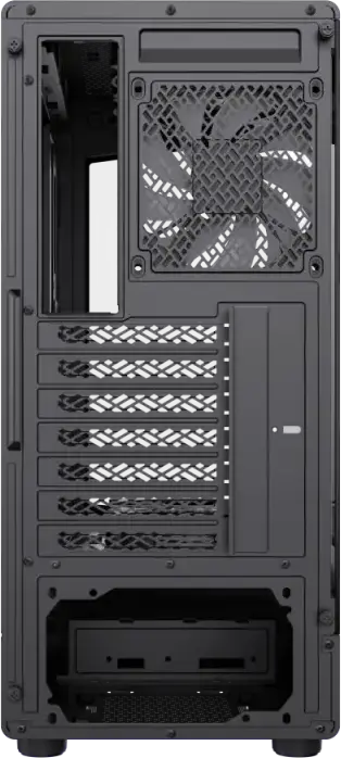 Gamemax Vista COC AB Midi-Tower Case, 262 Degree Panoramic Tempered Glass, 6x 120mm ARGB and COC Turbo Fans, ATX/M-ATX/ITX, Black