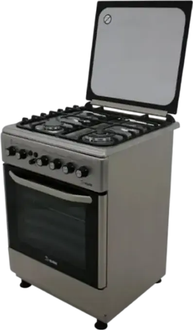 Aragaz Mixt KUBB TDS7302MGALtVss Lux FFD, 4 Ardere Gas, Cuptor Electric 64L, Inox, Grilaj din Fonta, 60x60x85 cm