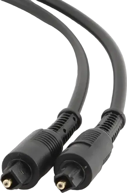 Cablexpert CC-OPT-10M Optical Audio Cable, S/P-DIF Toslink to Toslink, Gold-Plated Connectors, 10m, Black