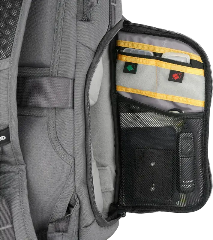 Vanguard VEO Adaptor S46 Camera Backpack, Grey, 18L Waterproof Bag for DSLR/Mirrorless, 15-inch Laptop Compartment, Side & Rear Access, Tripod Carry System