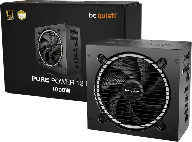 Sursa be quiet! Pure Power 12 M 1000W, 80 PLUS Gold, ATX 3.0, PCIe 5.1 12V-2x6, Complet Modulare, Negru, BN722