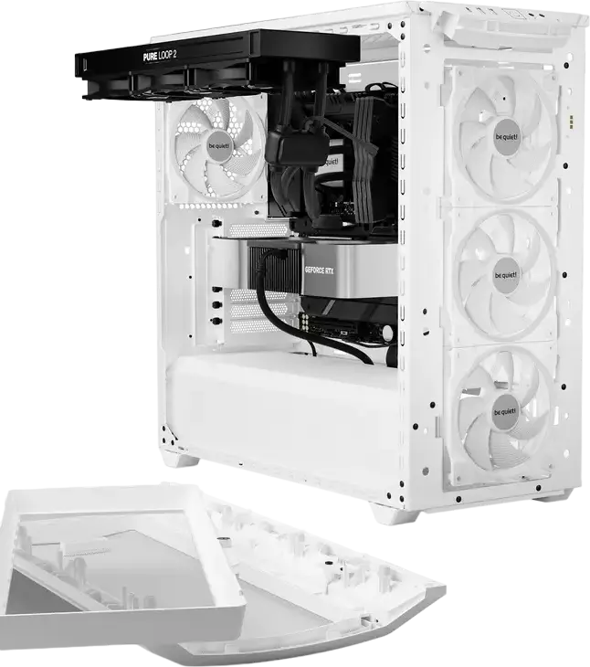 Корпус be quiet! Shadow Base 800 FX Белый, Midi-Tower E-ATX, 4 вентилятора 140мм Light Wings ARGB PWM, закаленное стекло, поддержка радиатора 420мм, USB-C