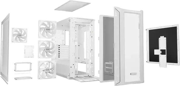 Корпус be quiet! Shadow Base 800 FX Белый, Midi-Tower E-ATX, 4 вентилятора 140мм Light Wings ARGB PWM, закаленное стекло, поддержка радиатора 420мм, USB-C