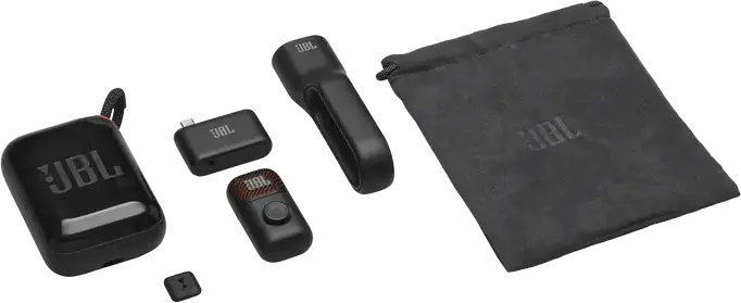 JBL EasySing Mic Mini Portable Condenser Microphone, Cardioid, Bluetooth & 2.4 GHz Wireless, AI Vocal Removal, USB-C, 6h Battery, Black