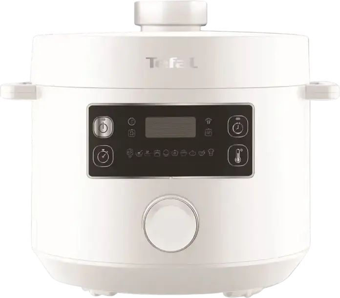 Tefal Turbo Cuisine CY754130 Multicooker, 1090W, 5L Ceramic Non-stick Bowl, 21 Programs, Pressure Cooker and Steamer, White