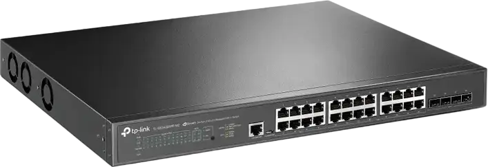 TP-Link SG3428XPP-M2 JetStream Omada L2+ Managed PoE Switch, 24x 2.5Gbps RJ45, 4x 10Gbps SFP+, 500W PoE Budget, 802.3bt/at, Rack-mountable Steel