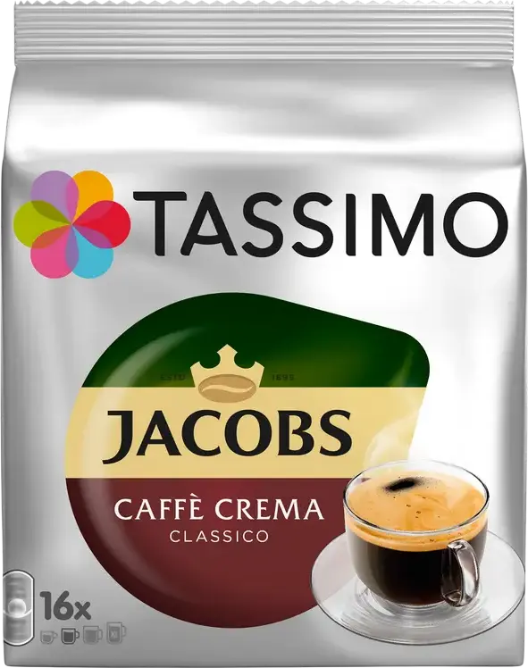 Jacobs Cafea Iacobs Tassimo Caffe Crema, 16 buc