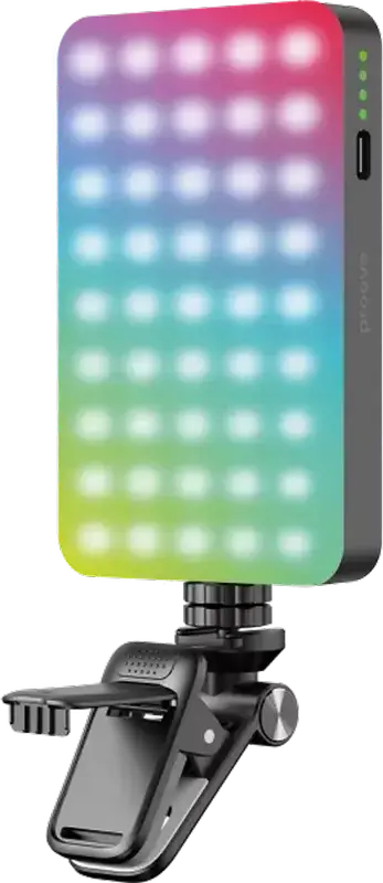 Proove Glowbox Multifunctional LED Fill Light Selfie Lamp, 129 LEDs, 3000mAh Battery, RGB & 10 Lighting Modes, 2500K-9000K Color Temp, USB Type-C