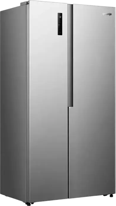 Gorenje NRS917E41X Side-by-Side Refrigerator, No Frost Plus, Inverter Compressor, 544L Capacity, MultiFlow 360, LED Touch Display, Stainless Steel